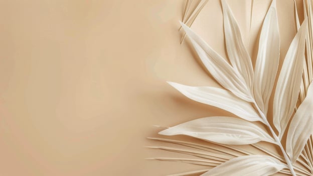 Close Up of a Paper Palm Leaf photo