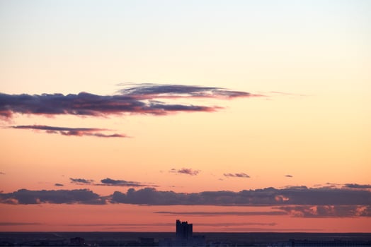 City sunset sky photo