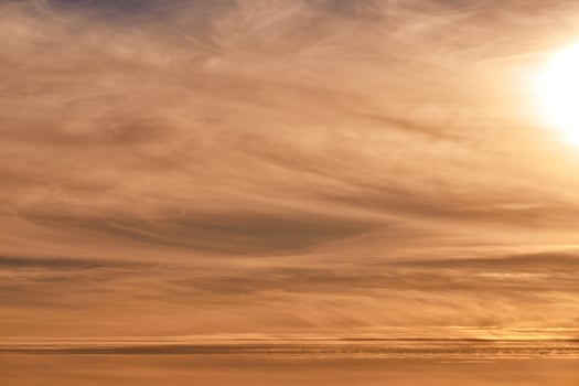 Colorful dramatic sunset sky photo
