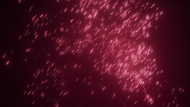 Pink red night fireworks bright sparkles and shiny festival explosion, glittering motion of sky fire photo