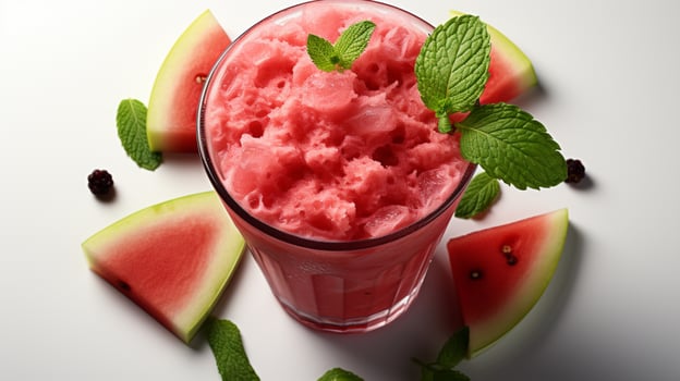 Watermelon organic smoothie fruit shake healthy drink breakfast photo