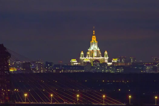 Night city Moscow photo