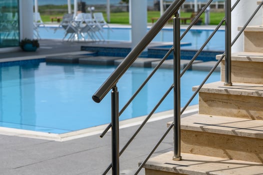 staircase near the pool in a residential complex 3 photo