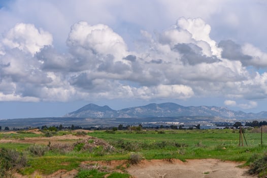 clouds against the backdrop of mountains in winter in Cyprus 17 photo