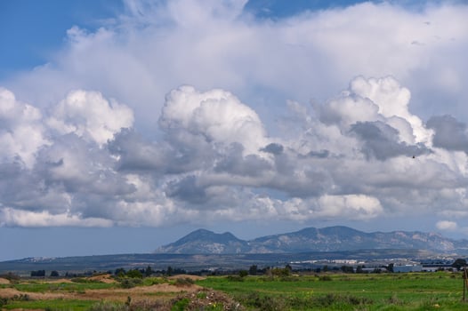 clouds against the backdrop of mountains in winter in Cyprus 16 photo