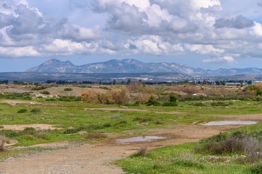 clouds against the backdrop of mountains in winter in Cyprus 12 photo