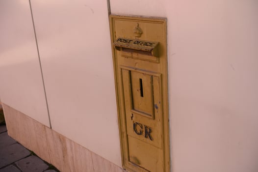 old english mailbox in a city in cyprus 1 photo