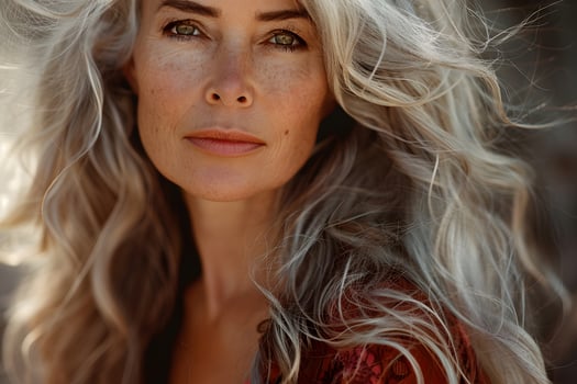 Summer Breeze Portrait of Elegant Woman. Generative-AI photo