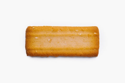 Isolated image of a single butter biscuit photo