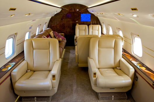 Interior of Business jet photo