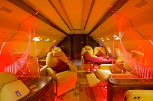Interior of Business jet photo