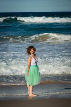 Beautiful girl posing on the beach. Gold Coast, Australia, Queensland photo