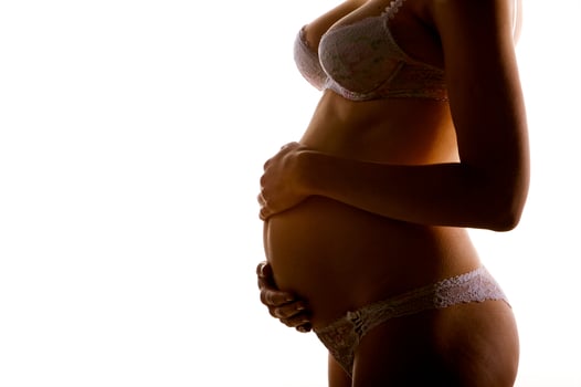The beautiful young girl, the third trimester of pregnancy photo