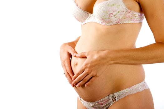 The beautiful young girl, the third trimester of pregnancy photo