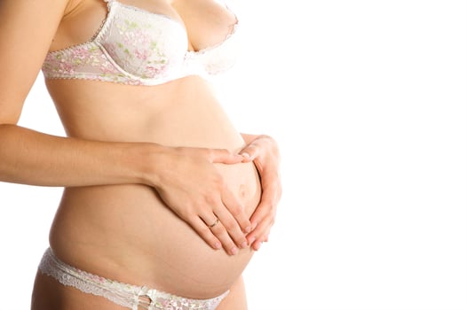 The beautiful young girl, the third trimester of pregnancy photo