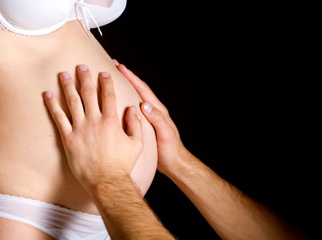 The beautiful young girl, the third trimester of pregnancy photo