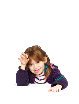 happy little girl photo
