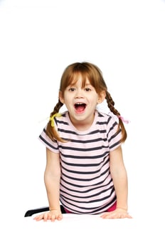 happy little girl photo