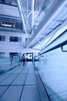 modern hall inside office center photo