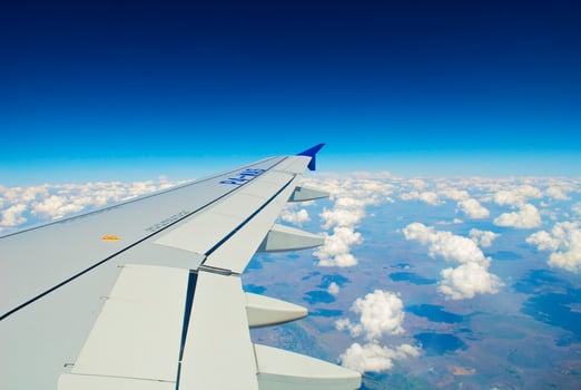 Clouds it is high over the earth from the plane photo