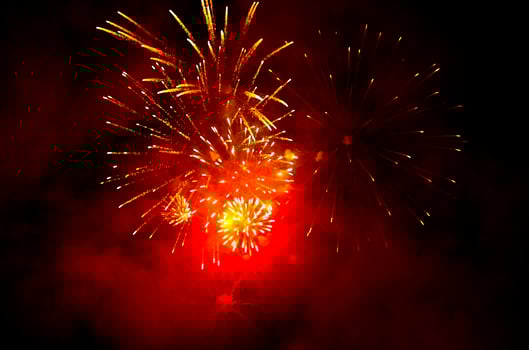 Color Firework in the night sky photo