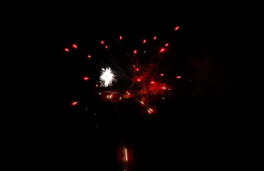 Color Firework in the night sky photo