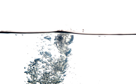 Fresh water with waves and bubbles photo
