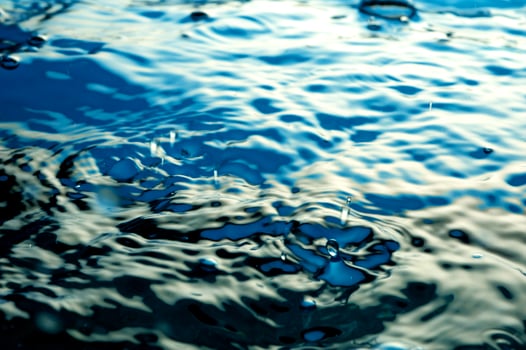 Fresh water with waves and bubbles photo