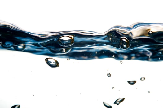 Fresh water with waves and bubbles photo