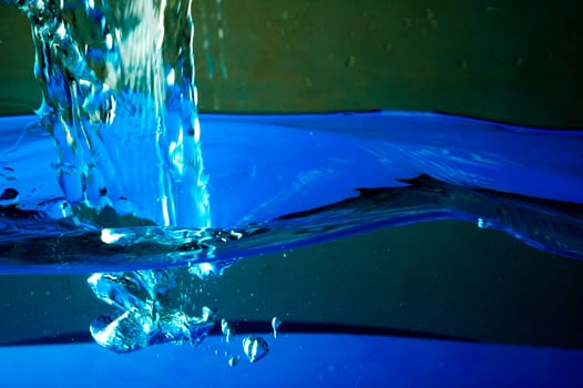 Fresh water with waves and bubbles photo