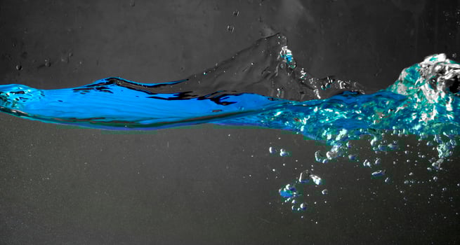 Fresh water with waves and bubbles photo
