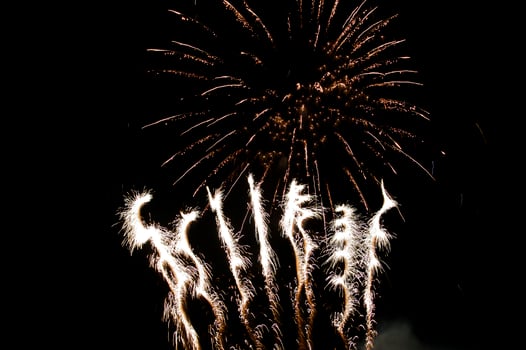 Fireworks in the night sky photo