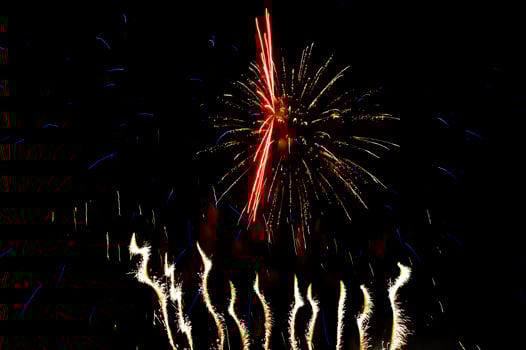 Fireworks in the night sky photo