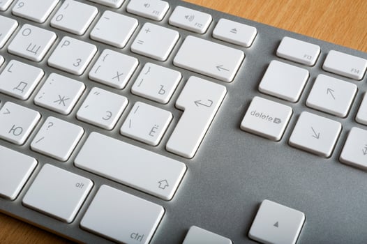 Modern aluminum computer keyboards for computer photo