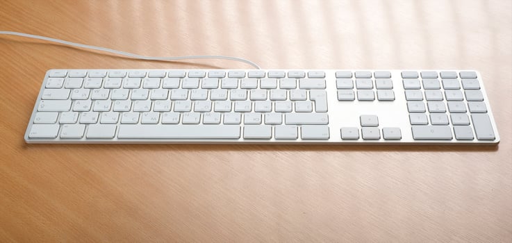 Modern aluminum computer keyboards for computer photo