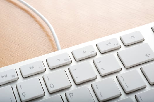 Modern aluminum computer keyboards for computer photo