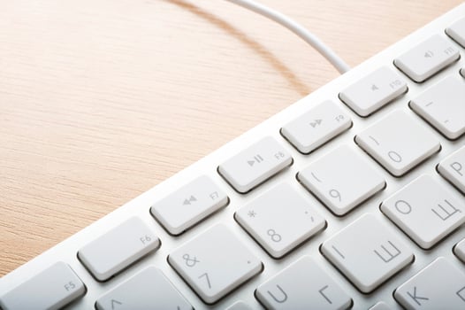 Modern aluminum computer keyboards for computer photo