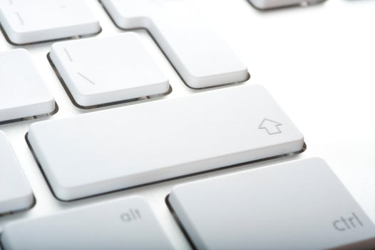 Modern aluminum computer keyboards for computer photo