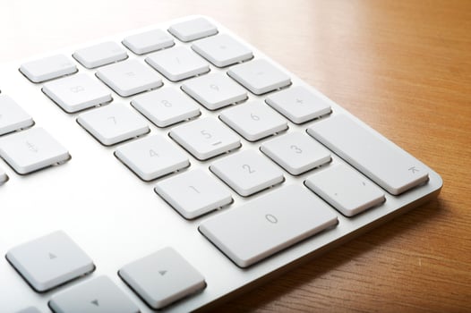 Modern aluminum computer keyboards for computer photo