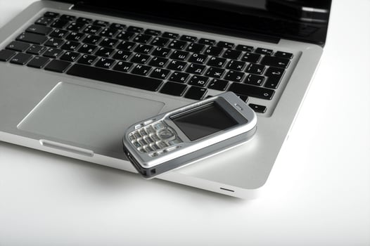Professional Laptop on white background photo