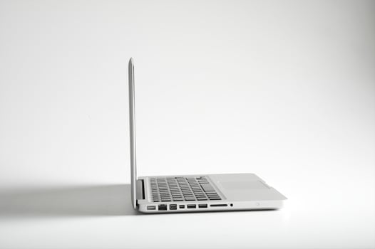 Professional Laptop on white background photo