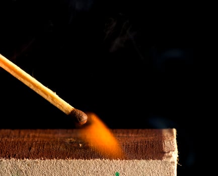 The wooden match photo