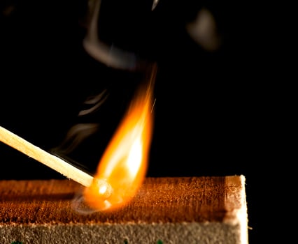 The wooden match photo
