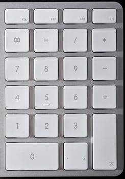 The white mouse and the keyboard for the computer photo