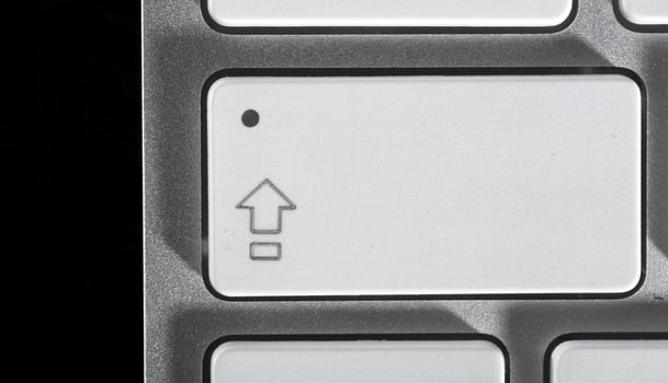 The aluminium keyboard for the computer photo