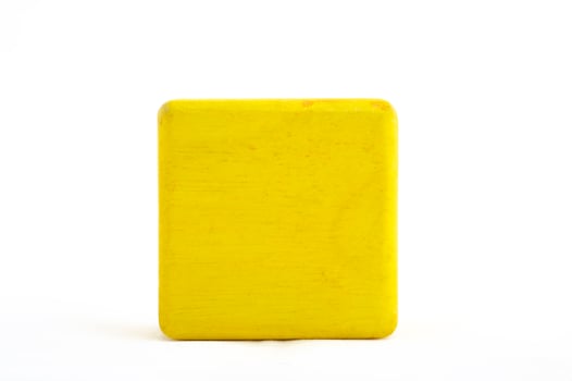 Wooden toy blocks on white background photo