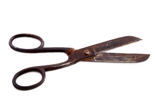 Old big iron isolated scissors photo