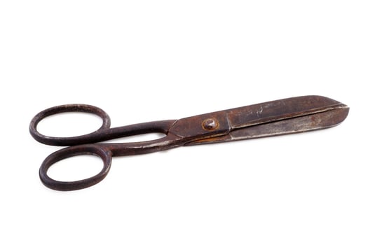 Old big iron isolated scissors photo