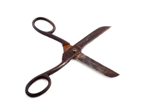 Old big iron isolated scissors photo
