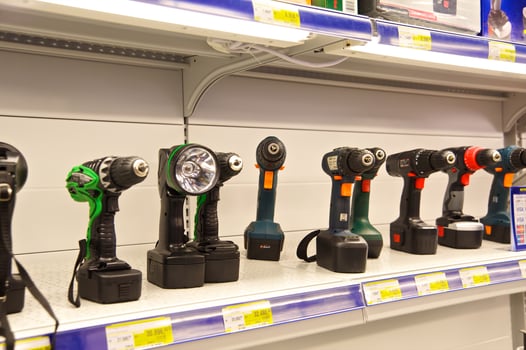 construction tools inside in the supermarket photo